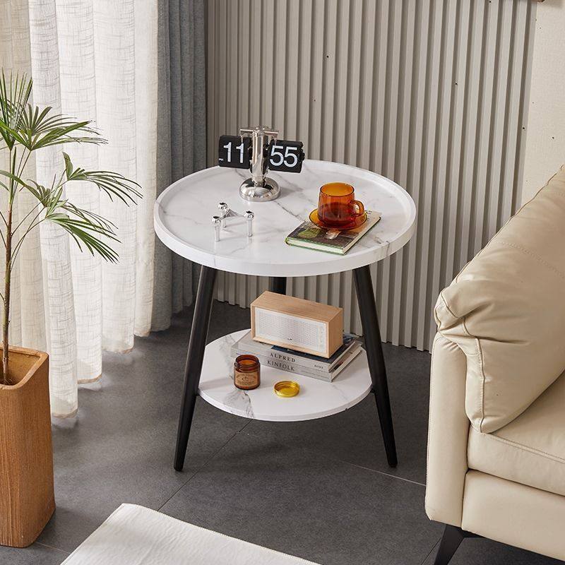 客厅圆形小圆桌小茶几家用双层北欧桌子小户型沙发边几小茶桌边柜,淘宝优惠券,粉丝福利购,淘宝优惠卷