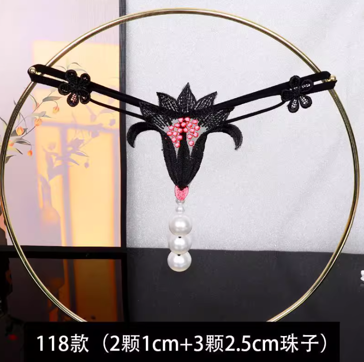 性感镂空女内裤珍珠按摩开档诱惑蕾丝丁字裤透明激情弹力T字裤爽,淘宝优惠券,粉丝福利购,淘宝优惠卷