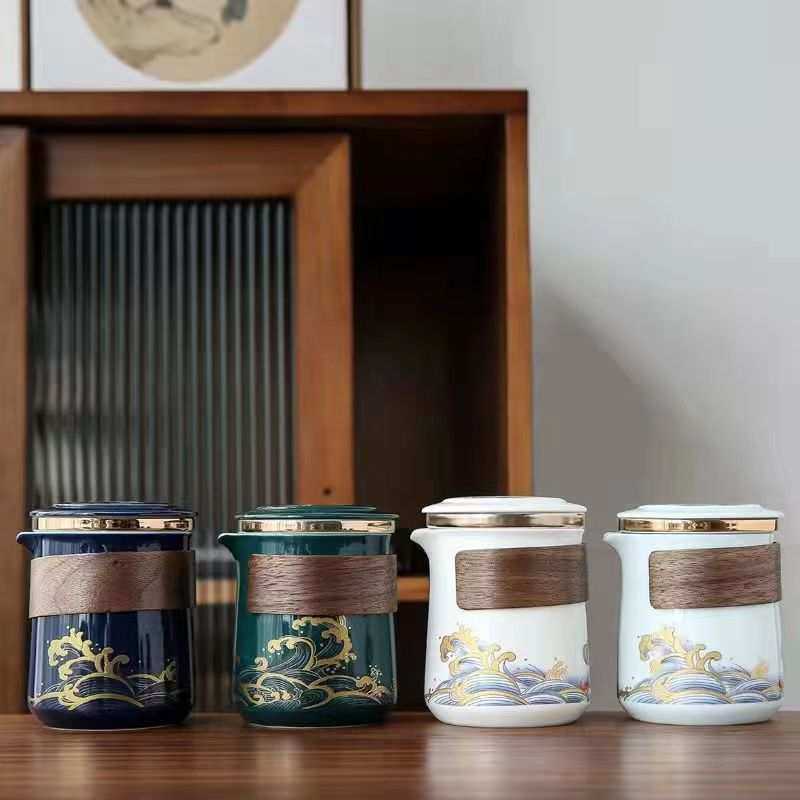 陶瓷快客杯羊脂玉瓷便携式功夫旅行茶具套装茶壶户外一壶五杯,淘宝优惠券,粉丝福利购,淘宝优惠卷