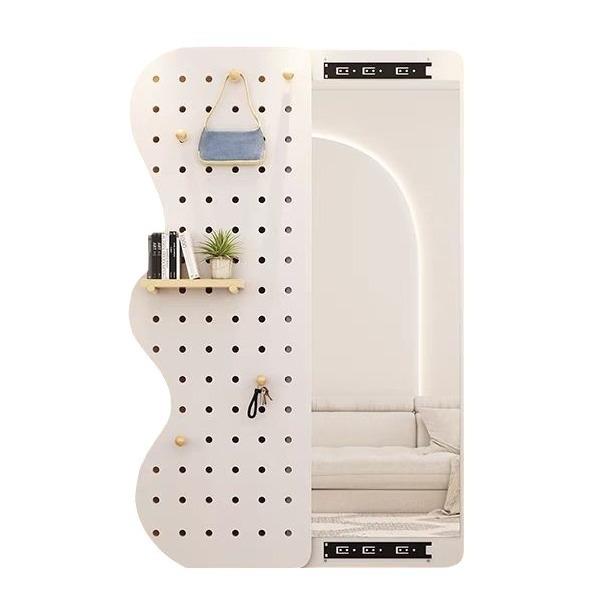 Invisible dressing mirror can be closed, full-length mirror, household hidden sliding mirror, hole board to block entrance fitting mirror