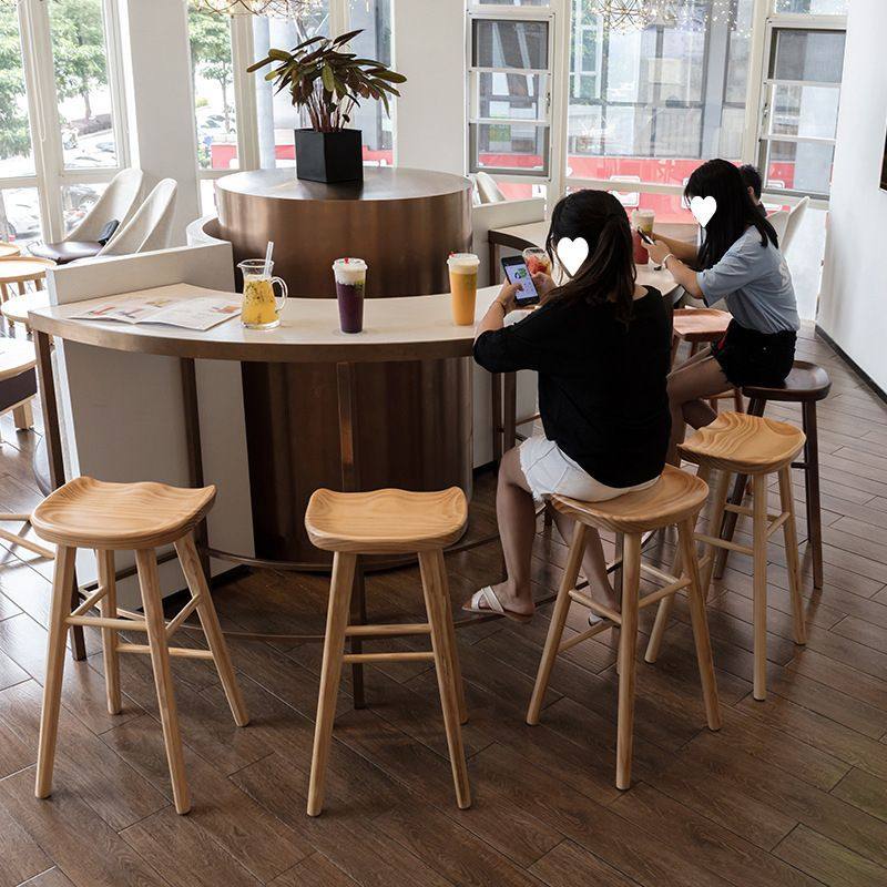 吧台椅简约现代实木高脚凳家用美容凳子前台吧台凳酒吧椅餐厅椅子,淘宝优惠券,粉丝福利购,淘宝优惠卷