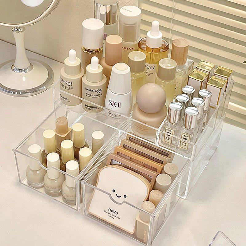 化妆品收纳盒高级高颜值亚克力桌面收纳多层架子置物架宿舍ins风,淘宝优惠券,粉丝福利购,淘宝优惠卷