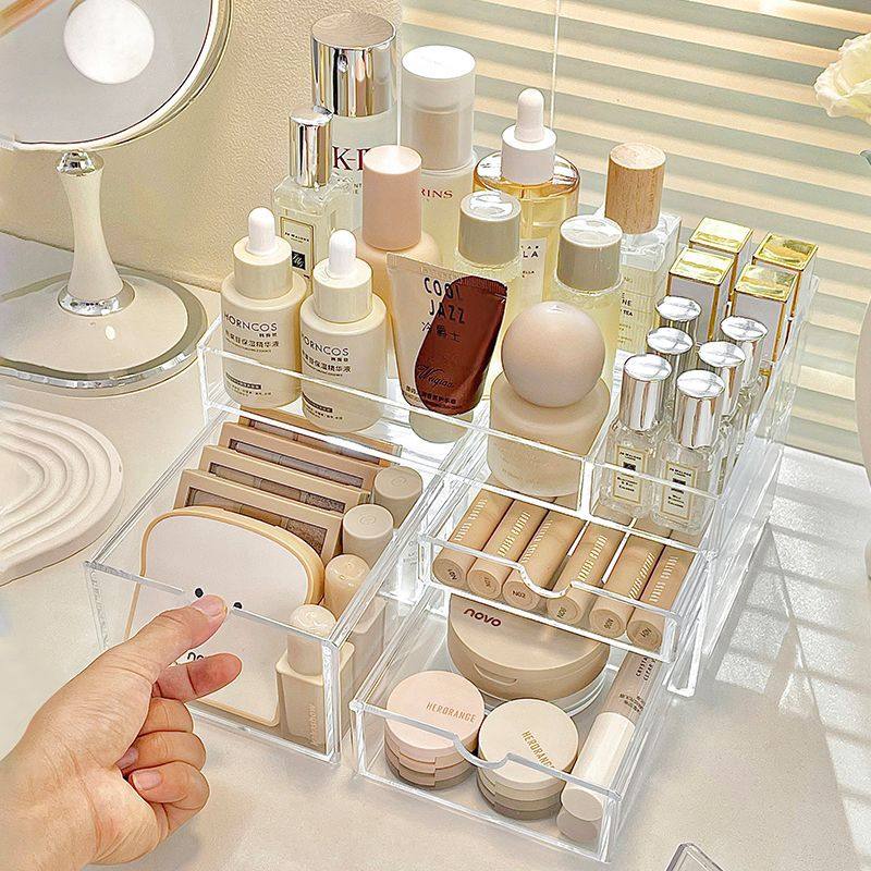 化妆品收纳盒高级高颜值亚克力桌面收纳多层架子置物架宿舍ins风,淘宝优惠券,粉丝福利购,淘宝优惠卷