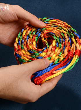 金刚结挂件 藏h族饰品五彩哈达辫子车内汽车装饰吉祥结室内车挂