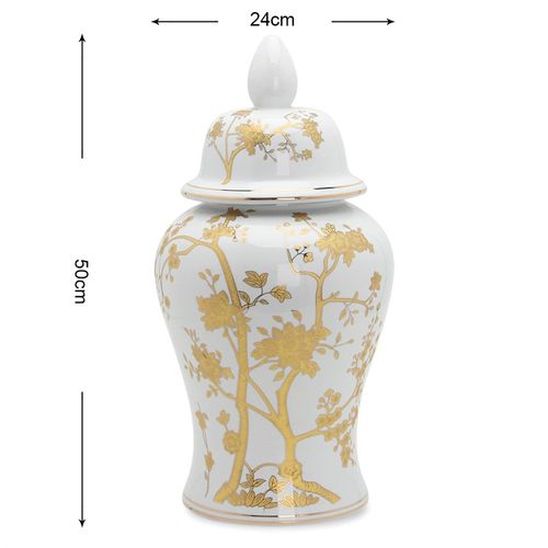 北欧电视柜玄关装饰用品陶瓷花瓶花插欧式将军罐X家居客厅摆件 - 图1