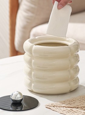 现货北欧风桌面垃圾桶客厅轻奢杂物桶带盖家用办公桌餐厅收纳筒垃