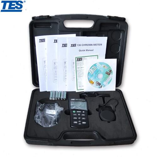 台湾泰仕TES-136色温计色度计高精度色度仪原装亮度仪通量計 - 图3