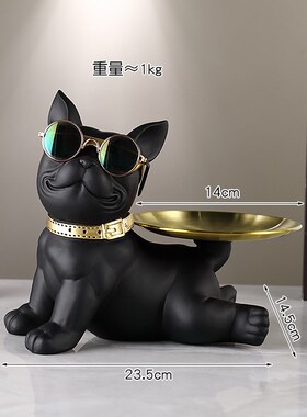 现代法斗红酒架子摆件高端轻奢家用创意客厅酒柜装饰乔迁新居礼品