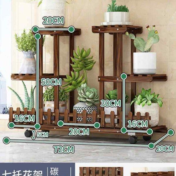花架子置物架阳台客厅落地式家用新款多肉室内实木多层绿萝花盆架,淘宝优惠券,粉丝福利购,淘宝优惠卷