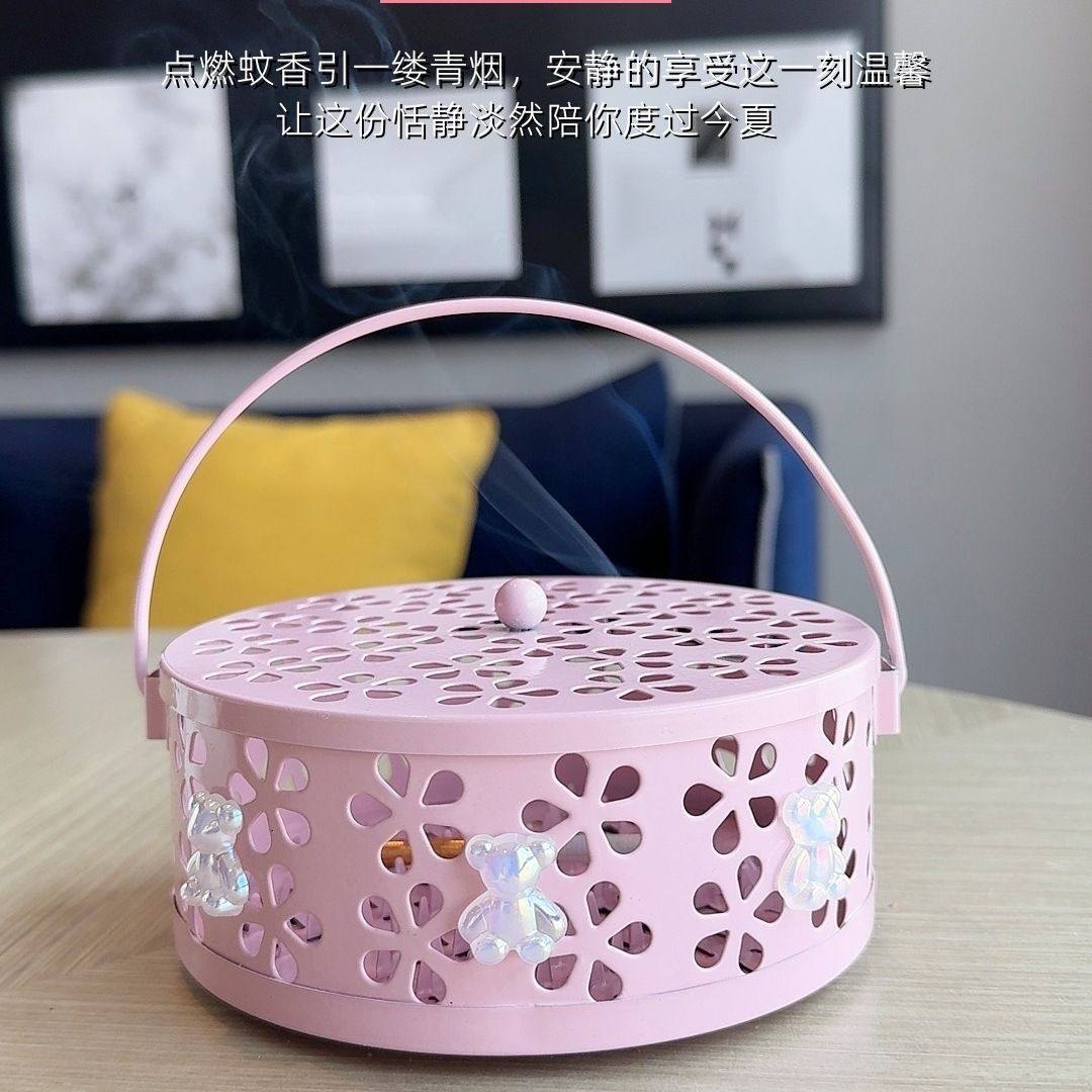 可爱家用带盖蚊香盘托支架接灰盘防火防烫香炉熏香日式蚊香收纳盒,淘宝优惠券,粉丝福利购,淘宝优惠卷