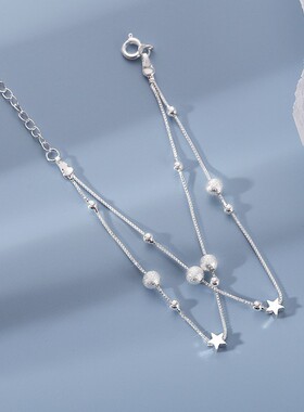 韩系双层星星手链女款轻奢高级感