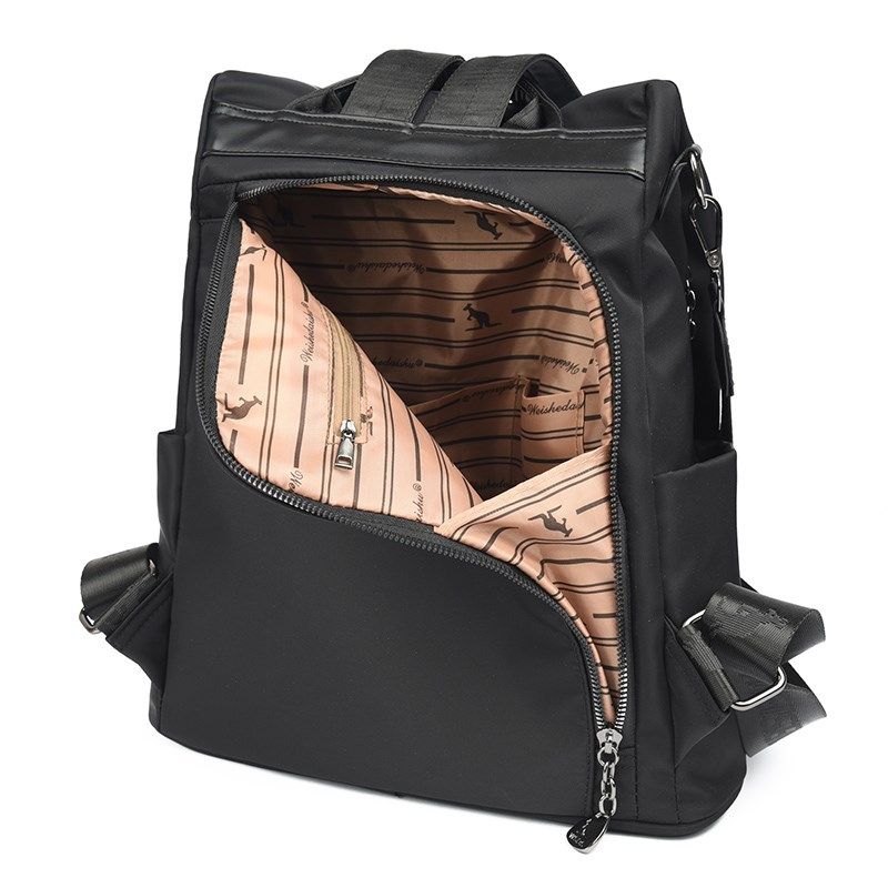 牛津布女士多功能双肩包防水防盗背包2025新款时尚百搭旅行登山包,淘宝优惠券,粉丝福利购,淘宝优惠卷