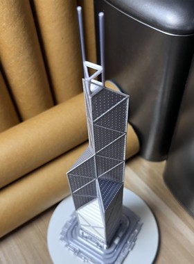 香港中银大厦模型香港地标建筑摆件F现代简约旅游礼品建筑工艺品