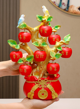 高档发财树客厅办公室桌面摆件装饰玄关氛围布置摆设礼物开业送礼
