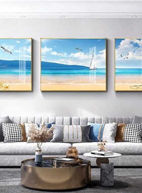 厂家供应现代沙发背景墙画轻奢手工立体镶钻晶瓷画客厅装饰画