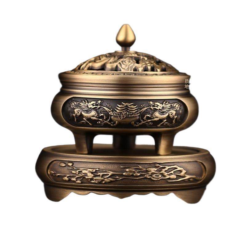 包邮麒麟香炉纯铜茶道家用艾草沉香檀盘香围炉摆件用品三足香薰炉,淘宝优惠券,粉丝福利购,淘宝优惠卷