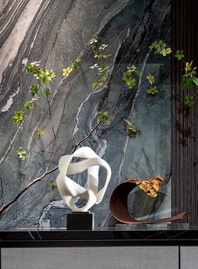 现代极简抽象几何艺术摆件工艺品客厅玄关电视柜样板房软装饰品