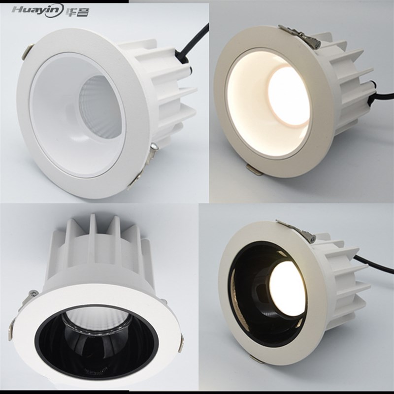 97Ra高端筒灯 8cm10W30W40W50W6寸8寸一体压铸天花灯Y防眩工程筒 - 图2