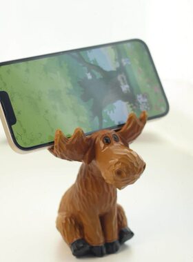 架书房圣诞鹿饰饰品架麋驯创意可爱物鹿手机眼镜生日礼物家居摆件