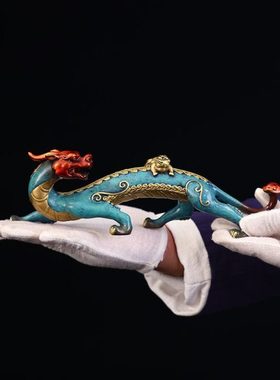 宽和貔貅纯黄铜摆件客厅酒柜装饰品办公室工艺品公司开业礼品镇尺