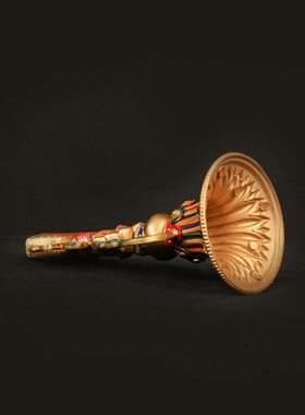 彩八吉祥供摆件八瑞物纯铜绘24cm