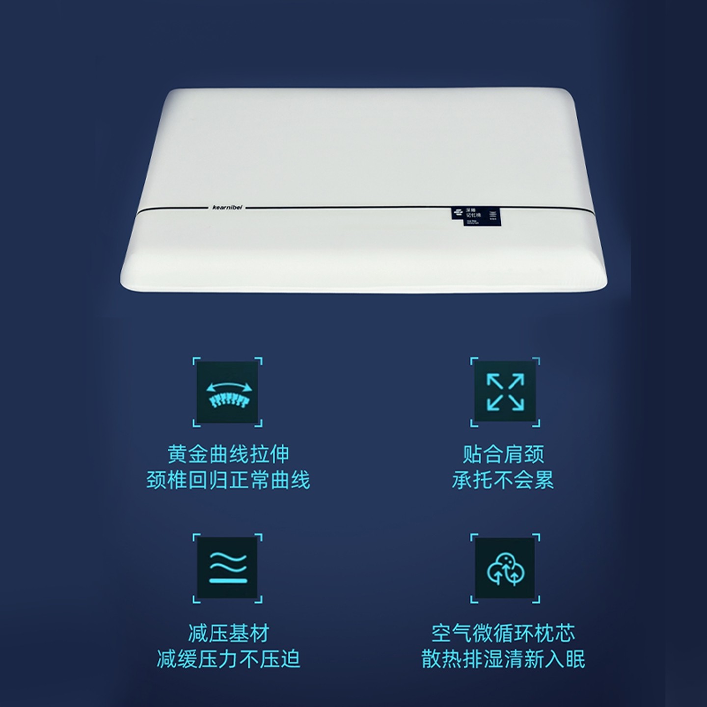 雷士枕头深睡PRO记忆棉枕头护颈椎助睡家用成人学生宿舍单人枕芯,淘宝优惠券,粉丝福利购,淘宝优惠卷