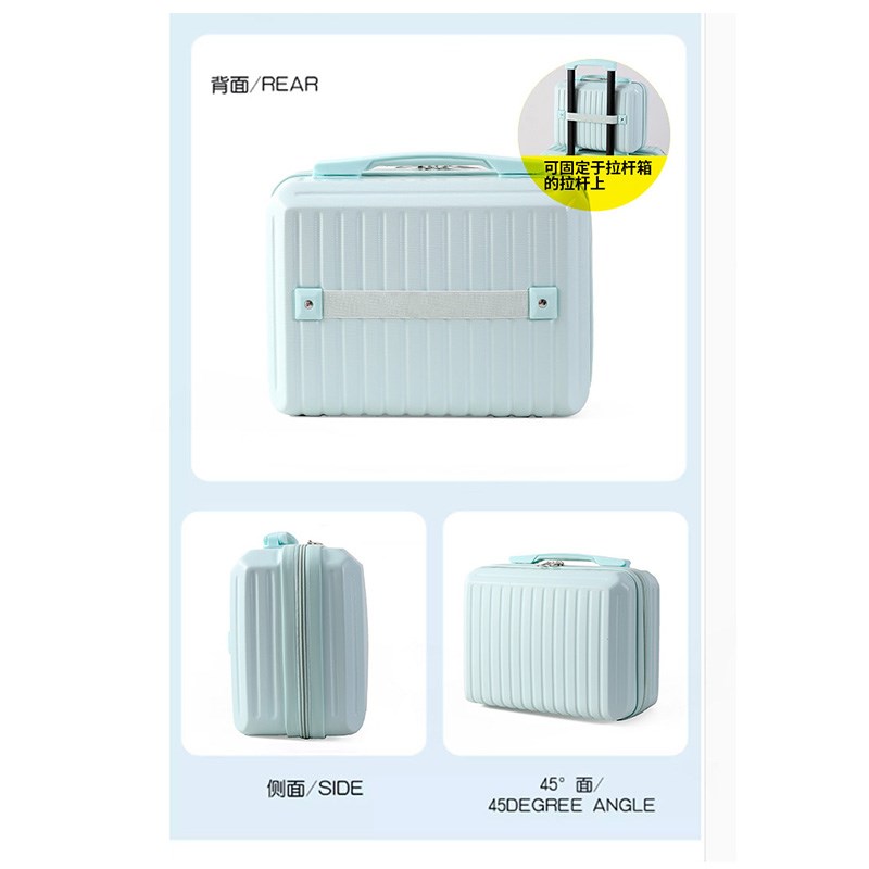 行李箱女小型轻便14寸手提箱化妆箱包旅行箱迷你小U号皮箱子收纳 - 图3