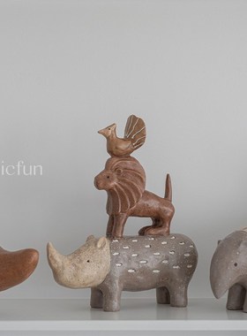 创意树脂动物手工摆件客厅玄关酒柜D博古架装饰摆设家居饰品工艺