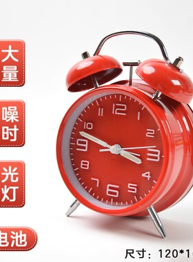 2023新款闹钟 学生专用静音床头钟可充电时钟台式闹铃荧光钟表