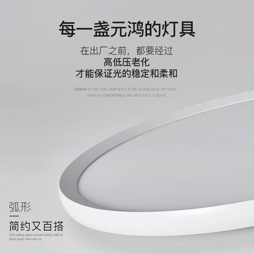圆形主卧室灯现代简约led吸顶灯北欧极简房间灯具家用大气客厅灯 - 图2