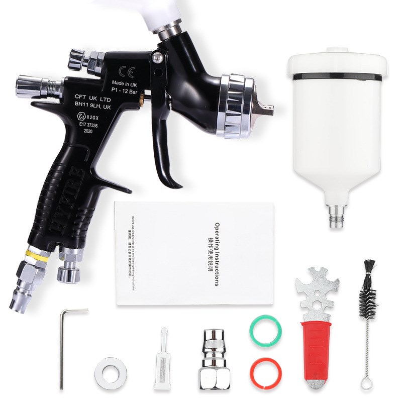 喷枪老爷车GTiI黑色汽车喷漆枪油漆涂料涂装工具气动电动喷漆枪 - 图1