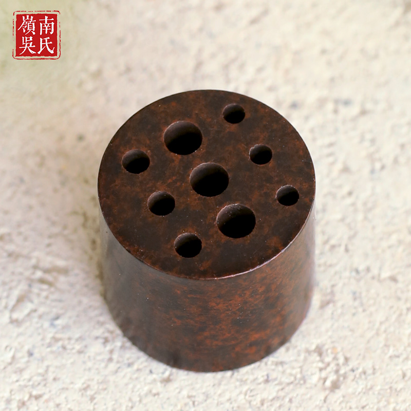 苏工黄铜香插九孔多孔迷r你线香插小葫芦香托香炉香座水滴火山塔 - 图1