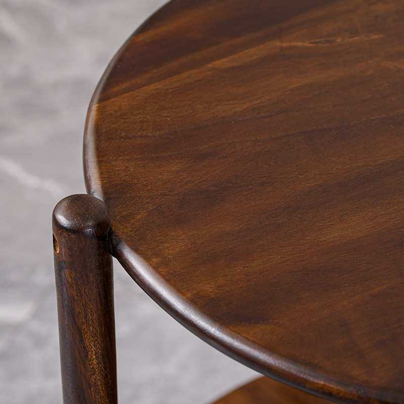 南美黑胡桃木沙发几客厅小户型边几角几圆形高级轻奢茶几茶桌边桌,淘宝优惠券,粉丝福利购,淘宝优惠卷