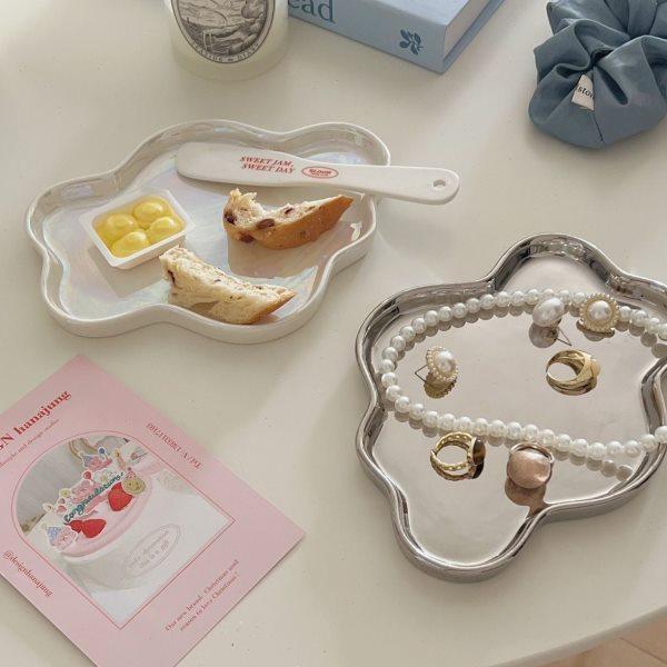 饰品首饰展示盘陶瓷盘摆件云朵装饰香薰蜡烛玄关托盘 钥匙收纳盘,淘宝优惠券,粉丝福利购,淘宝优惠卷