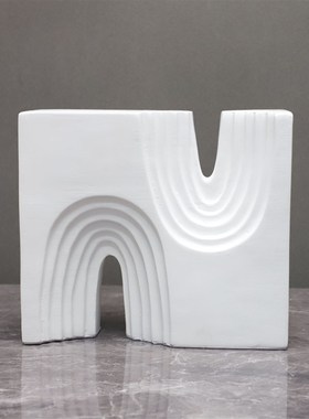 现代简约树脂几何样板房售楼部卧室书房客厅餐厅桌面玄关家居饰品