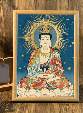 中式国风八大守护神佛像相框