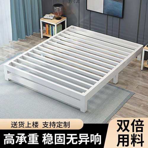 铁架床无床头加固加厚床双人床1.8x2米铁艺床架1米单人铁艺铁床厂 - 图0