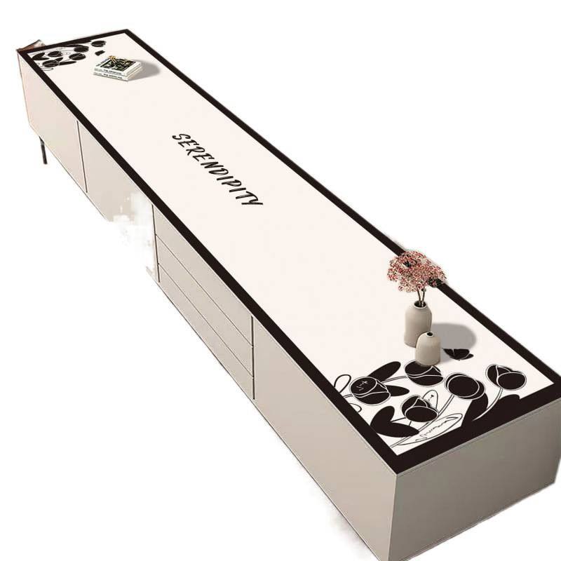 客厅半圆电视柜台面保护垫圆弧形桌垫鞋柜防水防尘免洗玄关台面,淘宝优惠券,粉丝福利购,淘宝优惠卷