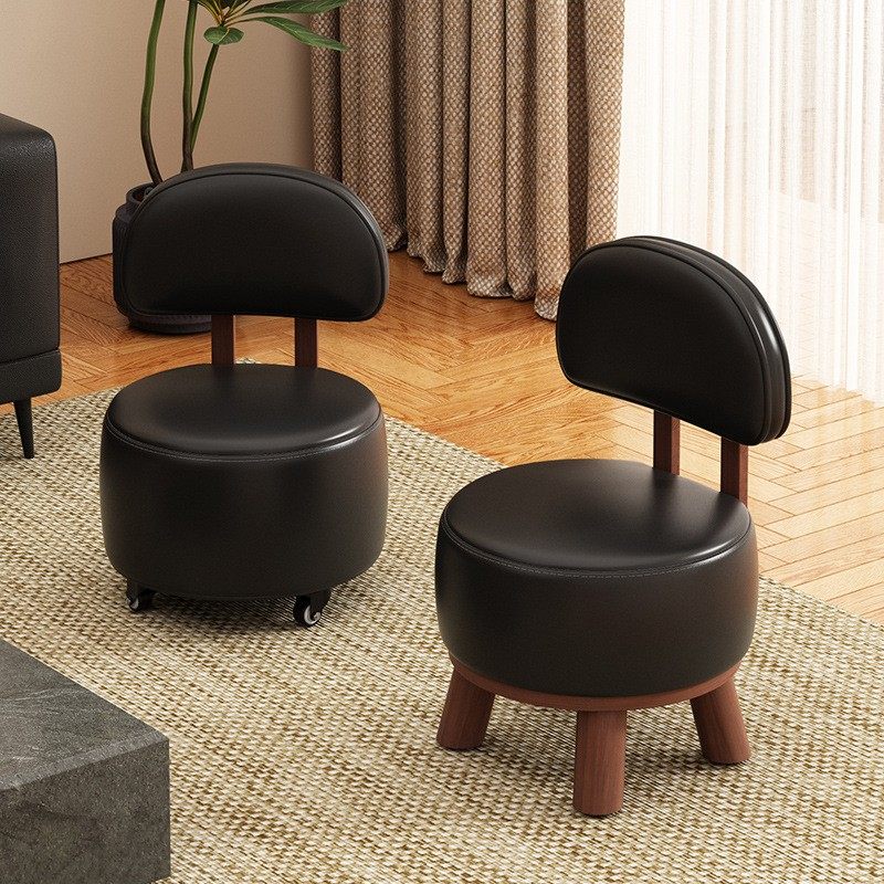 实木凳子家用靠背小椅子万向轮板凳家用矮凳移动沙发凳软包换鞋凳,淘宝优惠券,粉丝福利购,淘宝优惠卷