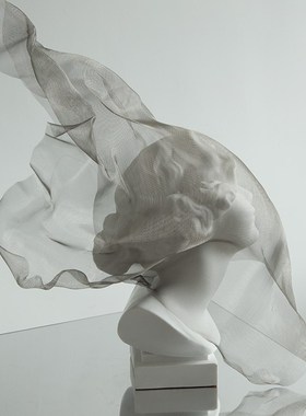 留连艺术小女孩面纱人物雕塑法式吹泡泡雕像艺术装饰品创意摆件