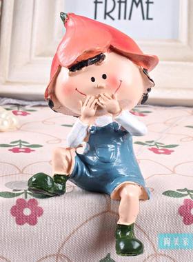 树脂工艺品 创意家居家装饰品摆设品客厅隔板摆件 三不娃娃 新款