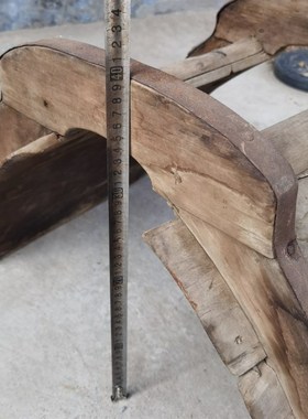 民俗怀旧老物件木马鞍夹棍影视道具收藏装饰品挂饰复古马鞍子摆件