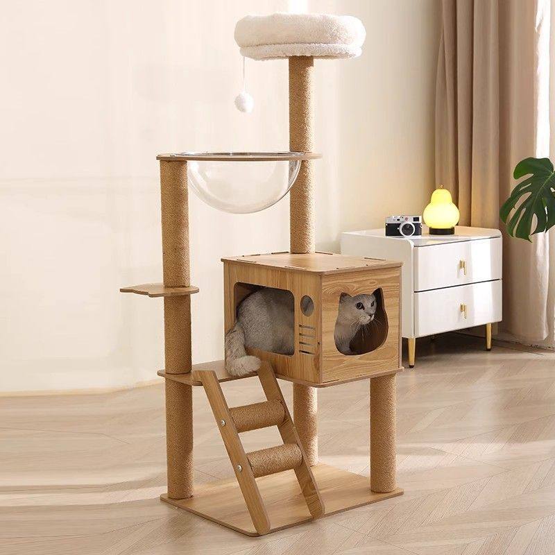 猫爬架树太空舱窝一体不占地稳固剑麻耐抓抓板通天柱猫架子,淘宝优惠券,粉丝福利购,淘宝优惠卷