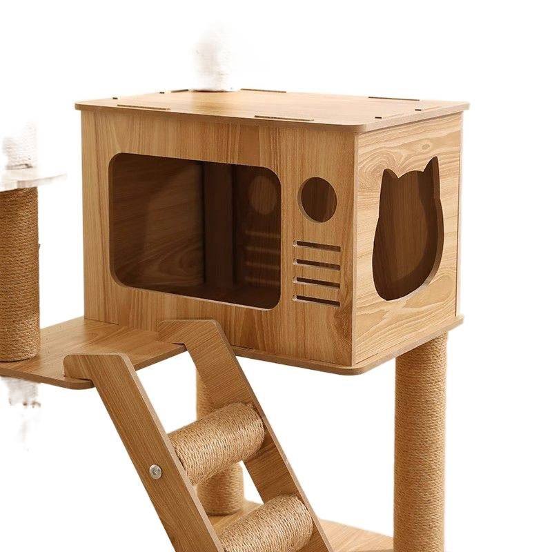 猫爬架树太空舱窝一体不占地稳固剑麻耐抓抓板通天柱猫架子,淘宝优惠券,粉丝福利购,淘宝优惠卷