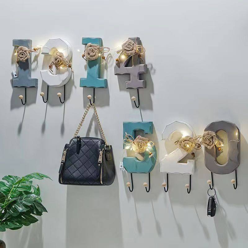 ぃ创意数字装饰挂钩挂衣架墙上门口钥匙衣帽钩服装店铺挂墙装饰品,淘宝优惠券,粉丝福利购,淘宝优惠卷