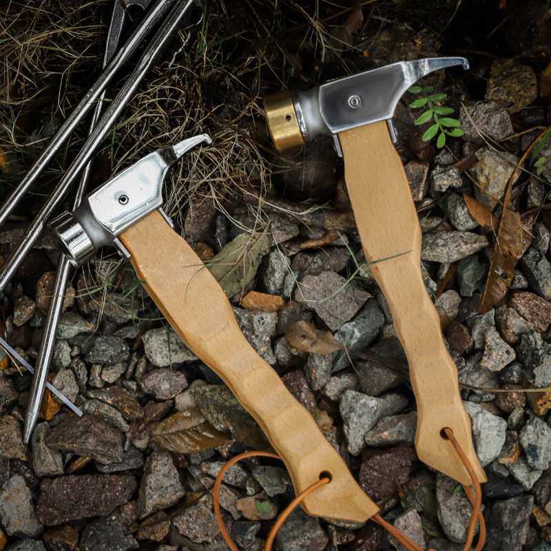 新帐篷锤榉木手柄不锈钢铜头户外露营登山帐篷地钉拔钉榔头带钩子,淘宝优惠券,粉丝福利购,淘宝优惠卷