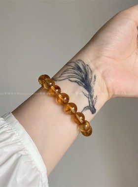 梦喵喵手作小众天然黄水晶手串女塔晶气质手錬闺蜜朋友节日送礼物