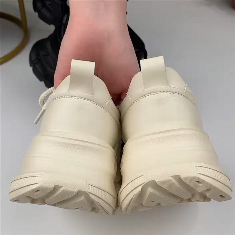 真皮厚底老爹鞋女复古圆头增高皮鞋女深口小个子英伦风软底休闲鞋,淘宝优惠券,粉丝福利购,淘宝优惠卷