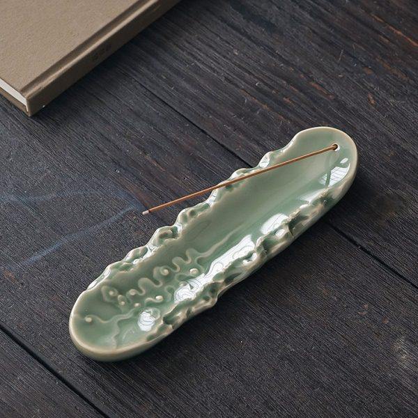 创意假山祥云青瓷线香插卧香炉香托香器香座香道家用室内桌面摆件,淘宝优惠券,粉丝福利购,淘宝优惠卷