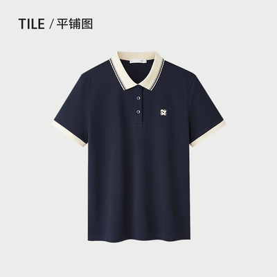 海澜之家时尚通勤撞色短袖POLO衫